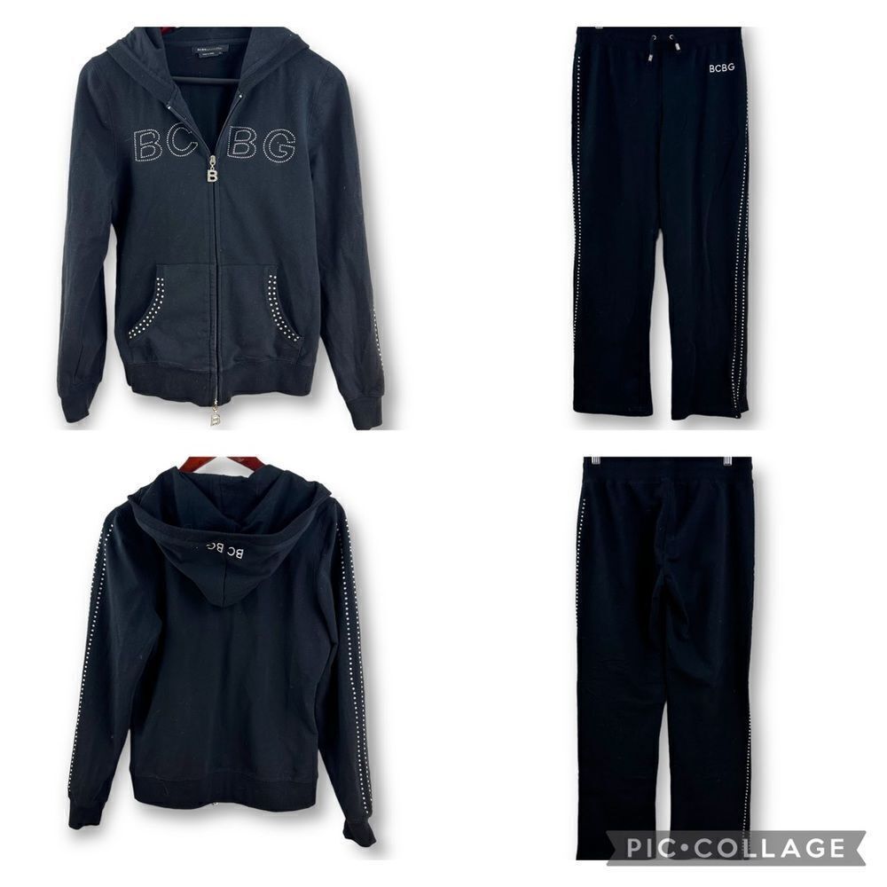 BCBGMaxAzria black loungewear set size M
